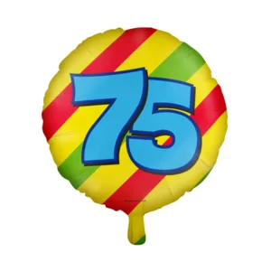 Folieballon - 75 jaar  - 46cm - Zonder vulling