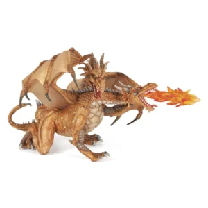 Speelfiguur - Fantasie - Draak - Tweekoppig - Goud