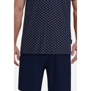 Gotzburg Heren Pyjama: Blauw, Korte mouw / Short ( CEC.66 )