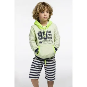 boys hooded sweatshirt lime