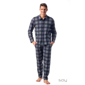 Egatex Soy Heren pyjama: Doorknoop ( EGA.299 )