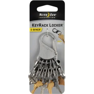 Nite Ize KeyRack Locker Roestvrij Staal met Stalen S-Biners KLK-11-R3