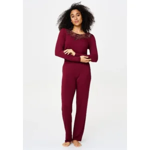 Lingadore Port Desire Nights pyjama in bordeaux