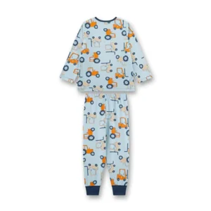Sanetta Pyjama jongens: Tractor, licht blauw, 100% katoen ( SAN.159 )