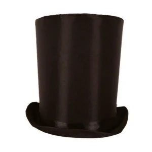 Hoge Hoed Lincoln zwart 24 cm | Zwarte hoge hoed 