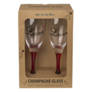 Champagneglazen - Love - 2st. - In doos