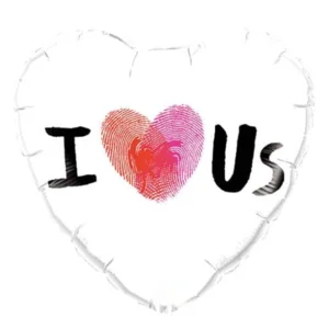 Folieballon - I Love Us - 46cm - Zonder vulling