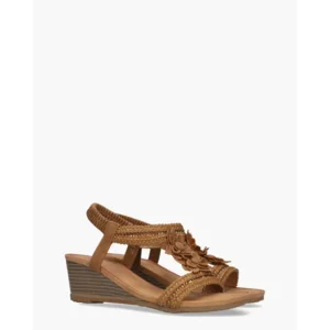 Ella Cruz Zazou Bruin Damessandalen