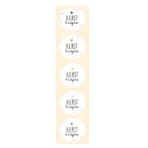 Stickers - Kerst kusjes - Rond - 4cm - 100st. - DBLS012