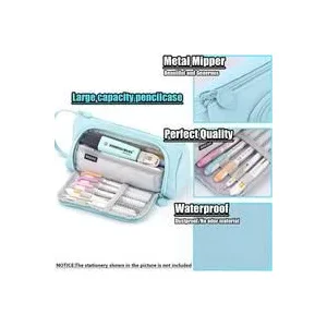 Pennenzak Etui Licht Blauw Canvas