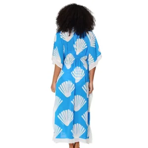 Lingadore Summer Stripes kimono in blauw en wit