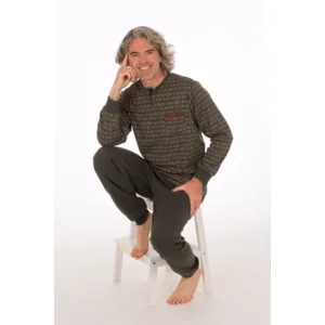 Perlina Heren pyjama: Igor, interlock, Hunting ( Kaki ) ( LINA.107 )