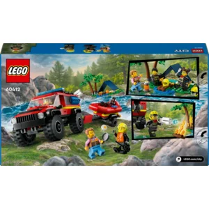 LEGO® 60412 City 4x4 brandweerauto met reddingsboot