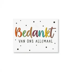Kaart - Artige - Eyecandy - Bedankt van ons allemaal - EC58-D