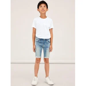 Name it Jongenskleding Jeans Bermuda Short Theo XSL Light Blue