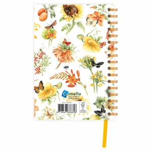 Agenda - Gele bloemen - Janneke Brinkman - Spiraal, luxe - 2027 - 11x15,5cm