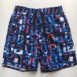 Schiesser outlet jongenszwemshort in blauw en rood