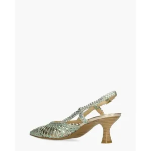 Maripé Lavanda Groen/Goud Dames Slingbackpumps