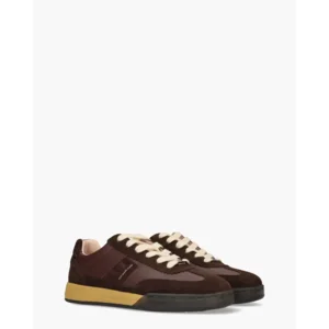 East Pacific Trade Diego Donkerbruine/Bordeaux/Gele Damessneakers