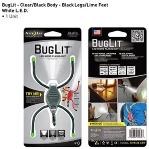 Nite Ize BugLit Helder Zwart Benen Lime Voeten Led Lampje BGT02-07-1701