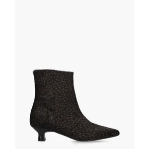 Di Lauro Danila Zwart/Donkerbruin Dames Enkelboots