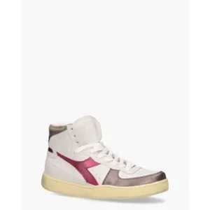 Diadora Heritage Mi Basket Metal Used Wit/Roze Damessneakers