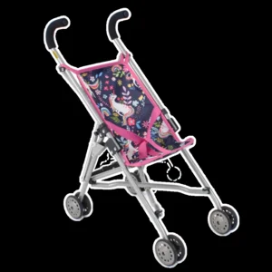 Poppen buggy - Roma - Eenhoorn - Donkerblauw, roze