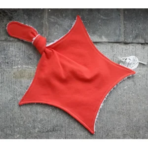 Knuffelster - Knuffeldoekje Handgemaakt Oranje zonder bijtring