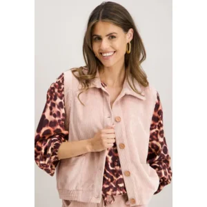 Signe Nature Gilet: Mouwloos, Vieux roze, Ribfluweel ( Signe.1345 )
