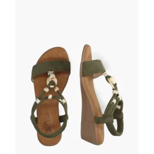 Ella Cruz Zyenna Khaki Damessandalen