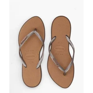 Havaianas Slim Point Donker Bruin Damesslippers