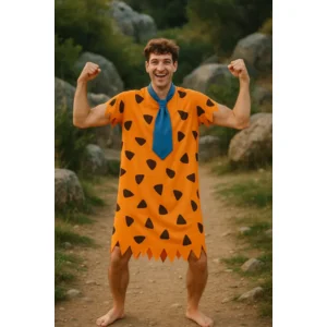 Kostuum - Fred Flintstone - Tuniek & stropdas - M/L