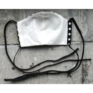 Exclusief handgemaakt mondmasker / mondkapje Zwart/Wit Man