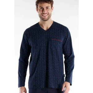 Gotzburg pyjama heren: Blauw, Rechte broek ( GOT.79 )
