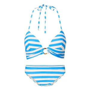 Lingadore Summer Stripes triangel bikini in blauw en wit