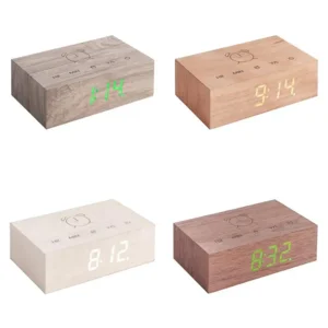 Gingko Flip Click Clock White Birch(witte berkenhout)