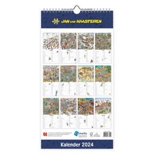 Maand notitiekalender - 2024 - Jan van Haasteren - 18x34.5cm