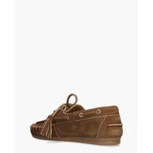 Posa Boat Loafer Fringe Brushed Bruin Dames Veterschoenen