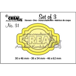 Crealies - Set of 3 labels 31