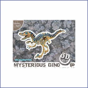 3D houten dino skelet puzzel - Velociraptor