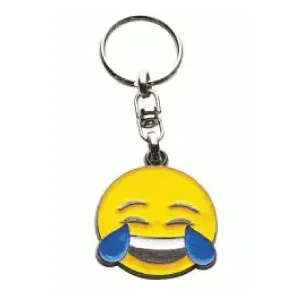 Emoji metalen sleutelhanger - crying smile