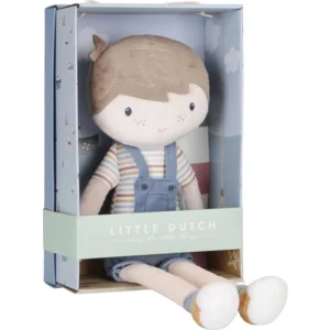 Pop - Knuffelpop - Jim - Blauw - 50cm - Little Dutch