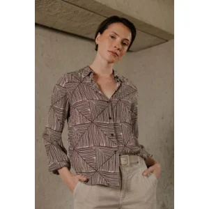 Signe Nature Bloes: Doorknoop model, Bruin / Beige ( Signe.1405 )