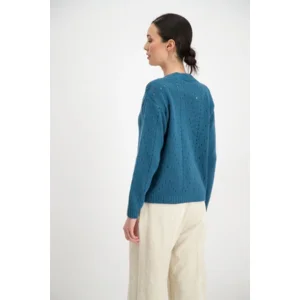 Signe Nature Cardigan: petrol, grof gebreid ( Signe.1164 )