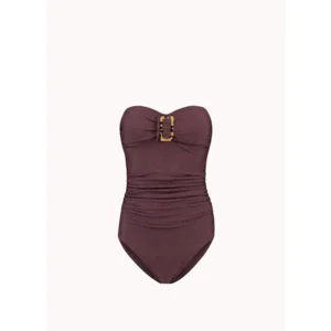 Cyell Wavy Brown strapless badpak in bruin