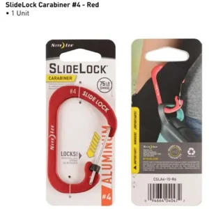 Nite Ize SlideLock Carabiner #4 Aluminium Rood CSLA4-10-R6