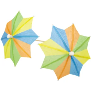 Prikkertjes - Parasol - Zomerkleuren - 10cm - 10st.