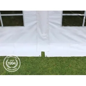 Partytent - Feesttent - Paviljoentent - 3x6m - PVC / blauw wit / 100% waterdicht, UV-bestendig & Grondframe / Inclusief zijwanden