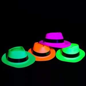 Partyline Neon gele gangster hoed