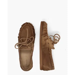 Posa Boat Loafer Wrinkle Bruin Dames Veterschoenen